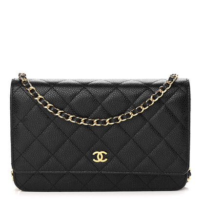 Chanel Caviar Quilted Wallet On Chain WOC Black 1 of 12