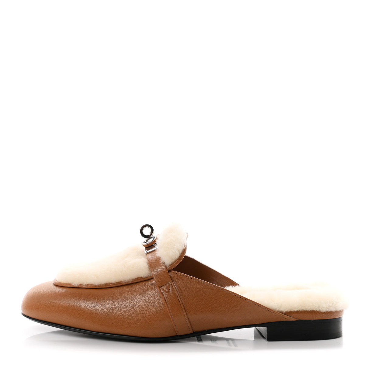 Goatskin Shearling Womens Oz Mules 38.5 Naturel Ecru