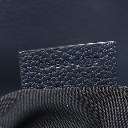 Christian Dior Grained Calfskin Saddle Bag Navy Blue 7 of 10