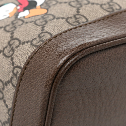 Gucci X DISNEY GG Supreme Monogram Donald Duck Small Interlocking G Dome Backpack Beige Multicolor New Acero 9 of 9