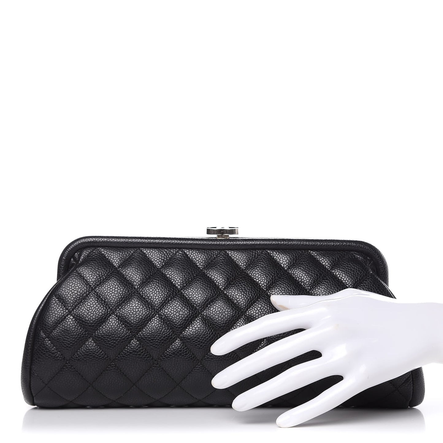 Caviar Quilted Timeless Clutch Black