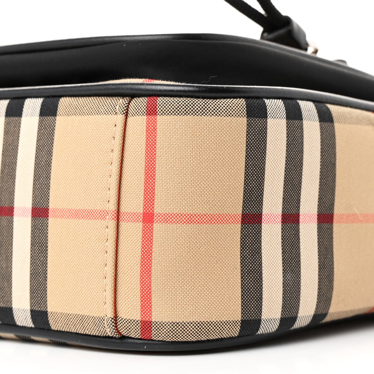 Vintage Check Calfskin Small Camera Bag Archive Beige