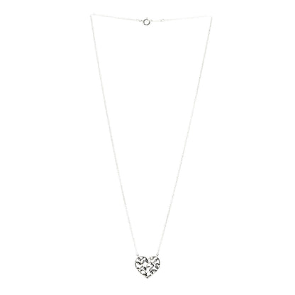 Tiffany Sterling Silver Paloma Picasso Olive Leaf Heart Pendant Necklace 3 of 4