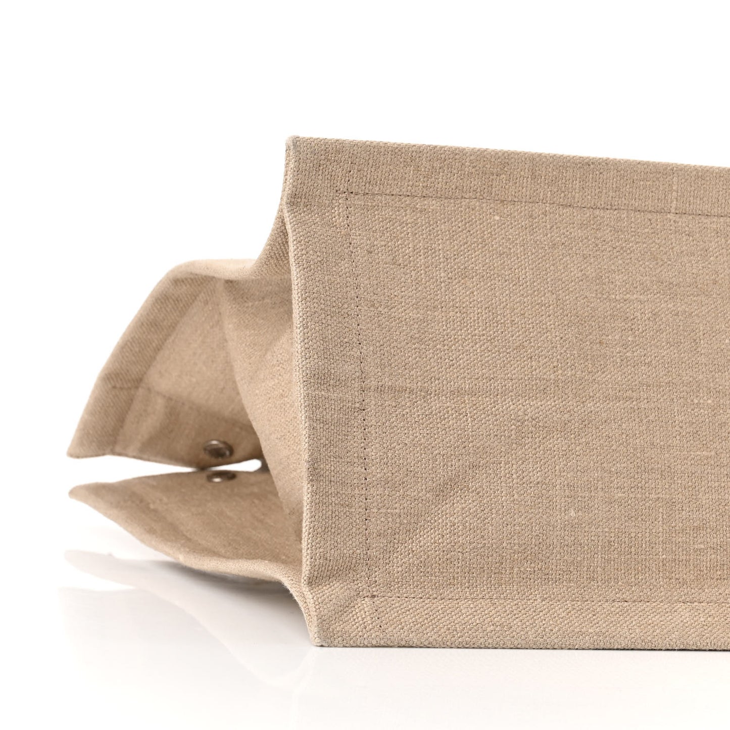 Linen Calfskin Small Rive Gauche Tote Optic White
