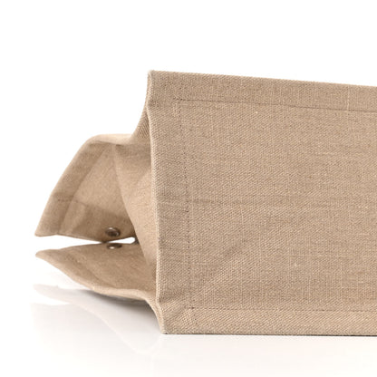 Saint Laurent Linen Calfskin Small Rive Gauche Tote Optic White 8 of 10