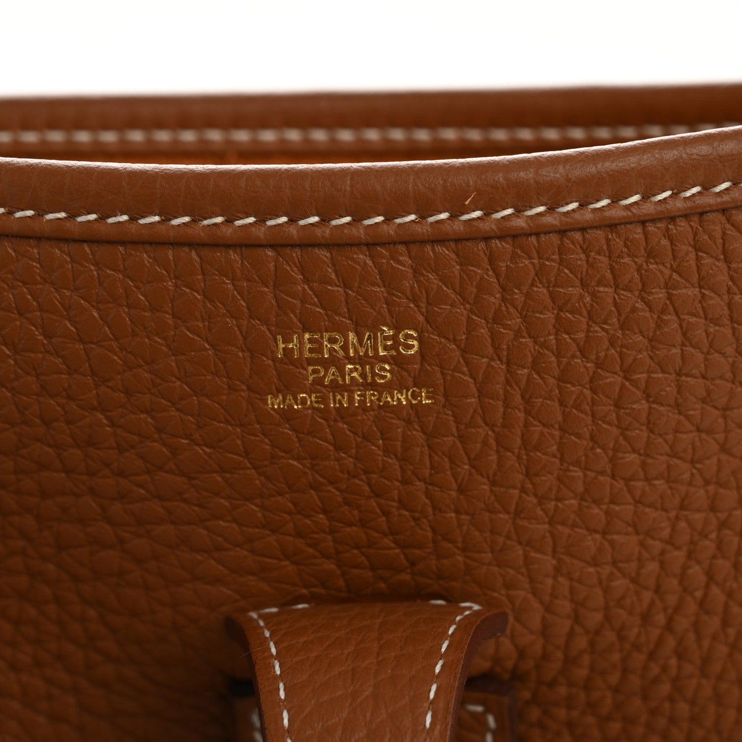 Hermes Taurillon Clemence Evelyne III PM Gold 6 of 10