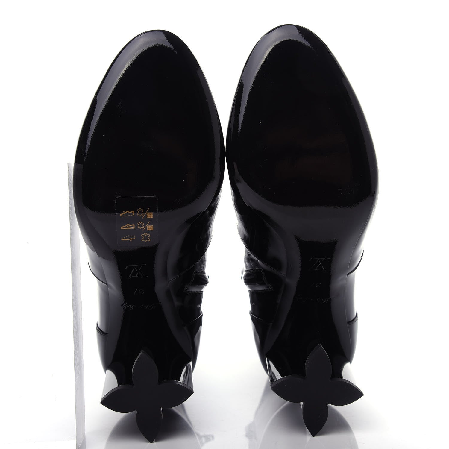 Louis Vuitton Patent Silhouette Ankle Boots 37 Black 6 of 10