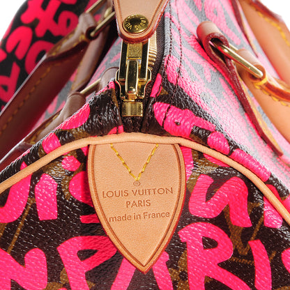 Louis Vuitton Monogram Graffiti Speedy 30 Fuchsia 7 of 7