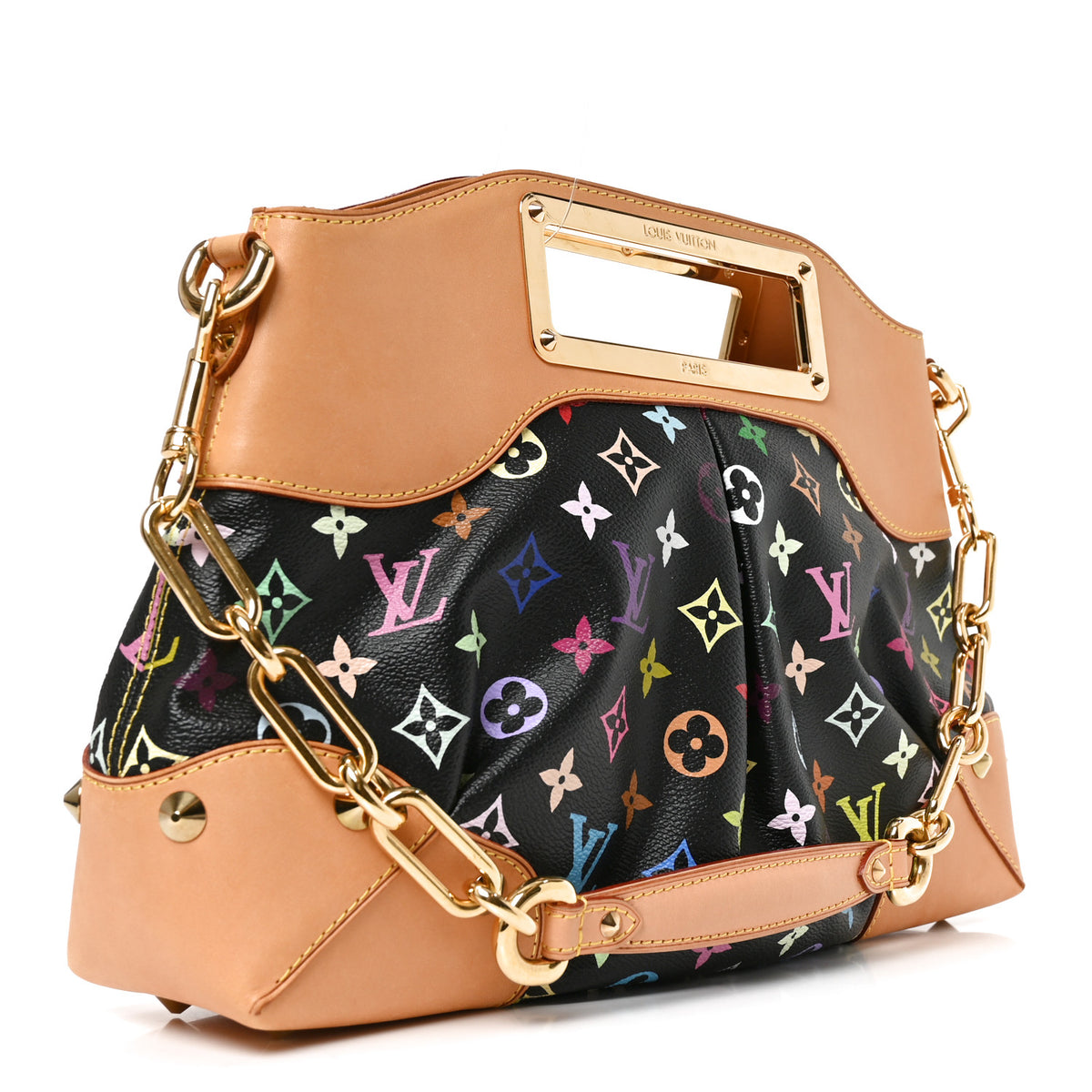 Louis Vuitton Monogram Multicolor Judy MM Black 3 of 9