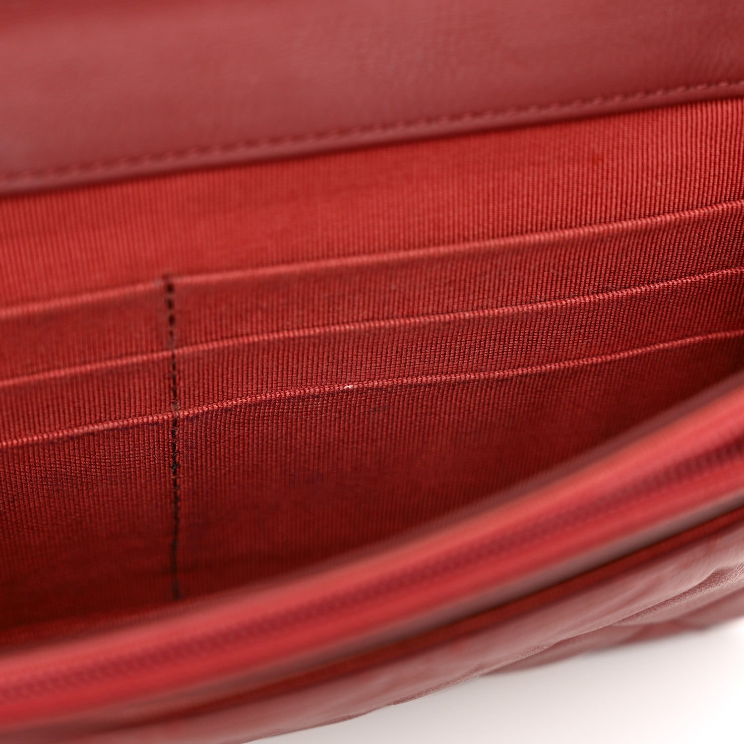 Chanel Aged Calfskin Quilted Wallet On Chain WOC Burgundy 13 of 15