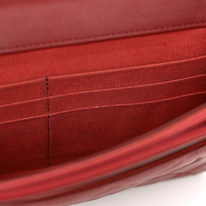 Chanel Aged Calfskin Quilted Wallet On Chain WOC Burgundy 13 of 15