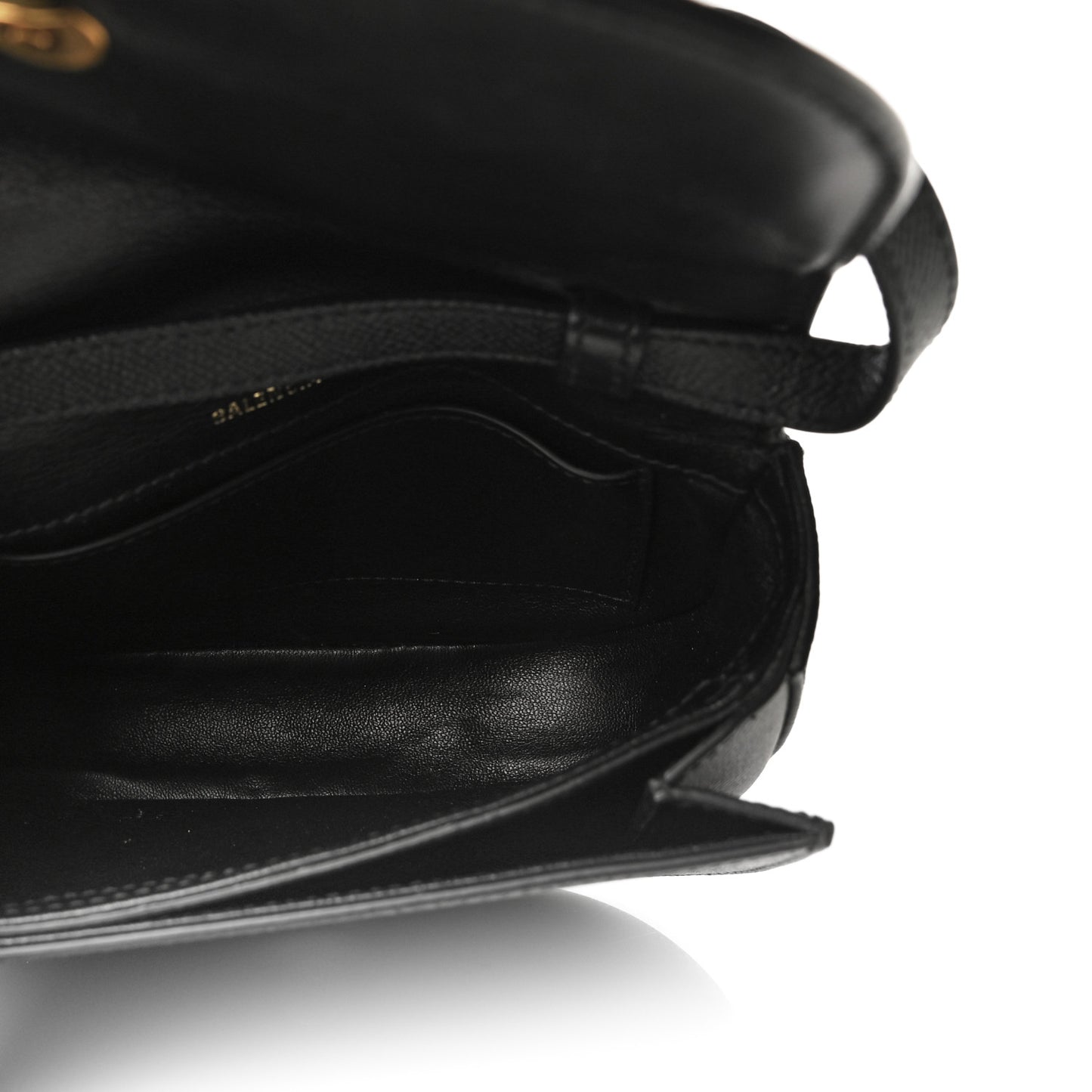 Grained Calfskin Logo Print Ville Day Bag XS Black