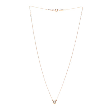 Tiffany 18K Rose Gold Diamond .17ct Elsa Peretti Diamonds by the Yard Pendant Necklace 3 of 5