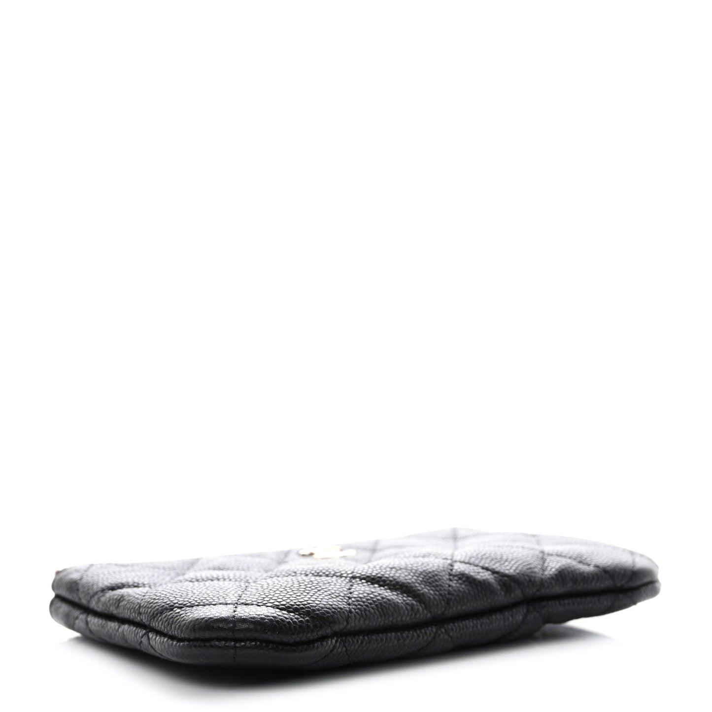 Caviar Quilted Small Cosmetic Case Black