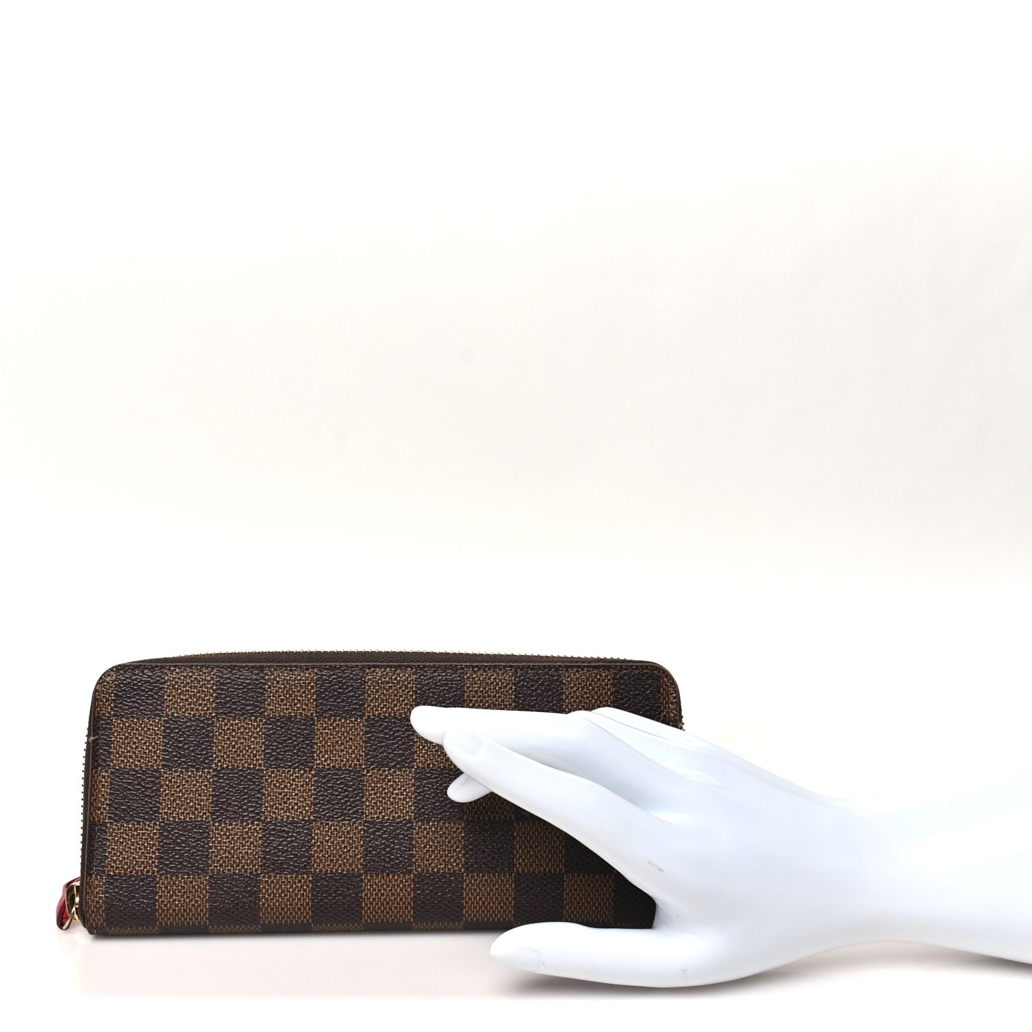Louis Vuitton Damier Ebene Clemence Wallet Cherry 2 of 7