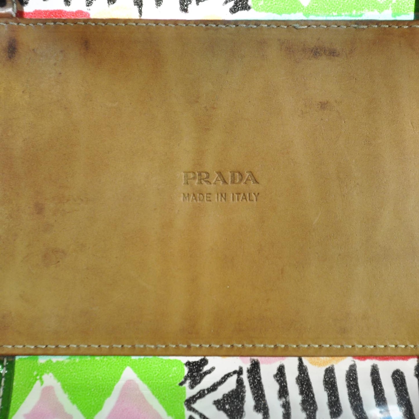 Vinyl Calfskin Transparent Venice Printed Tote