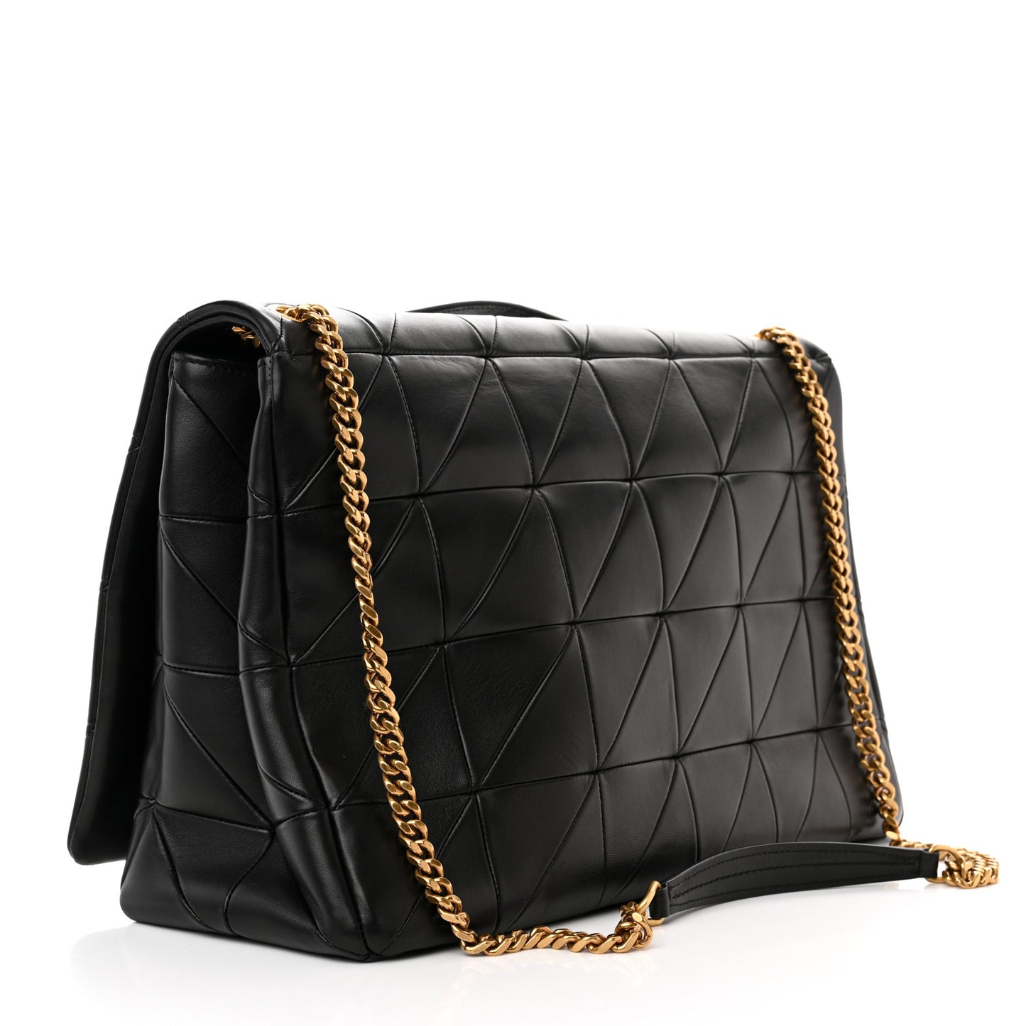 Lambskin Matelasse Monogram Oversized Jamie Black