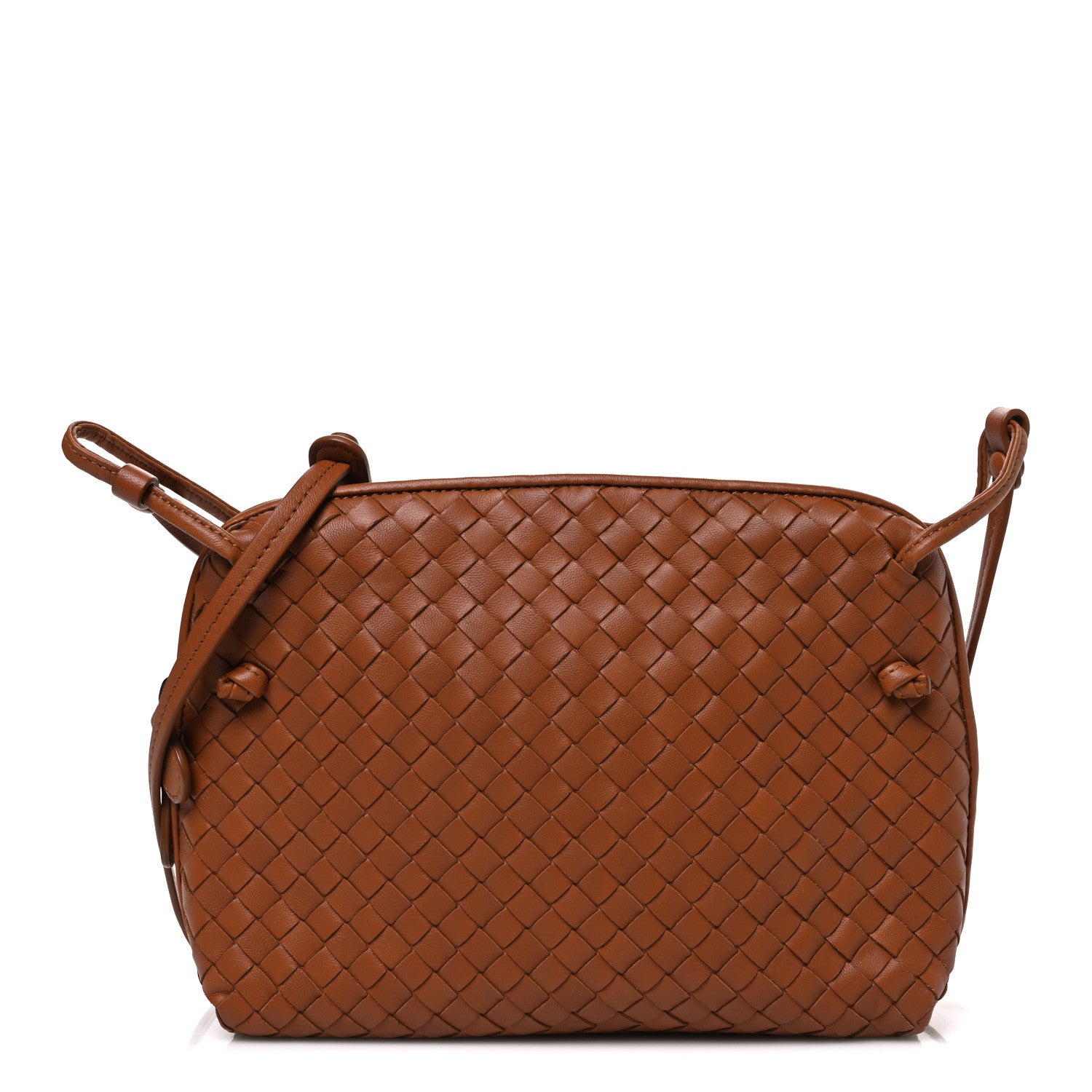 Bottega Veneta Nappa Intrecciato Nodini Crossbody Messenger Noce 1 of 11