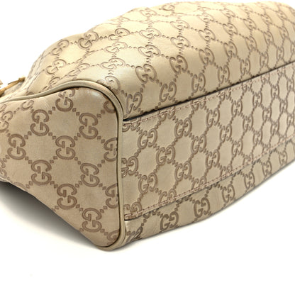 Gucci Guccissima Medium Sukey Tote Champagne 9 of 10
