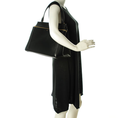 Celine Smooth Calfskin Medium Edge Shoulder Bag Black 2 of 9