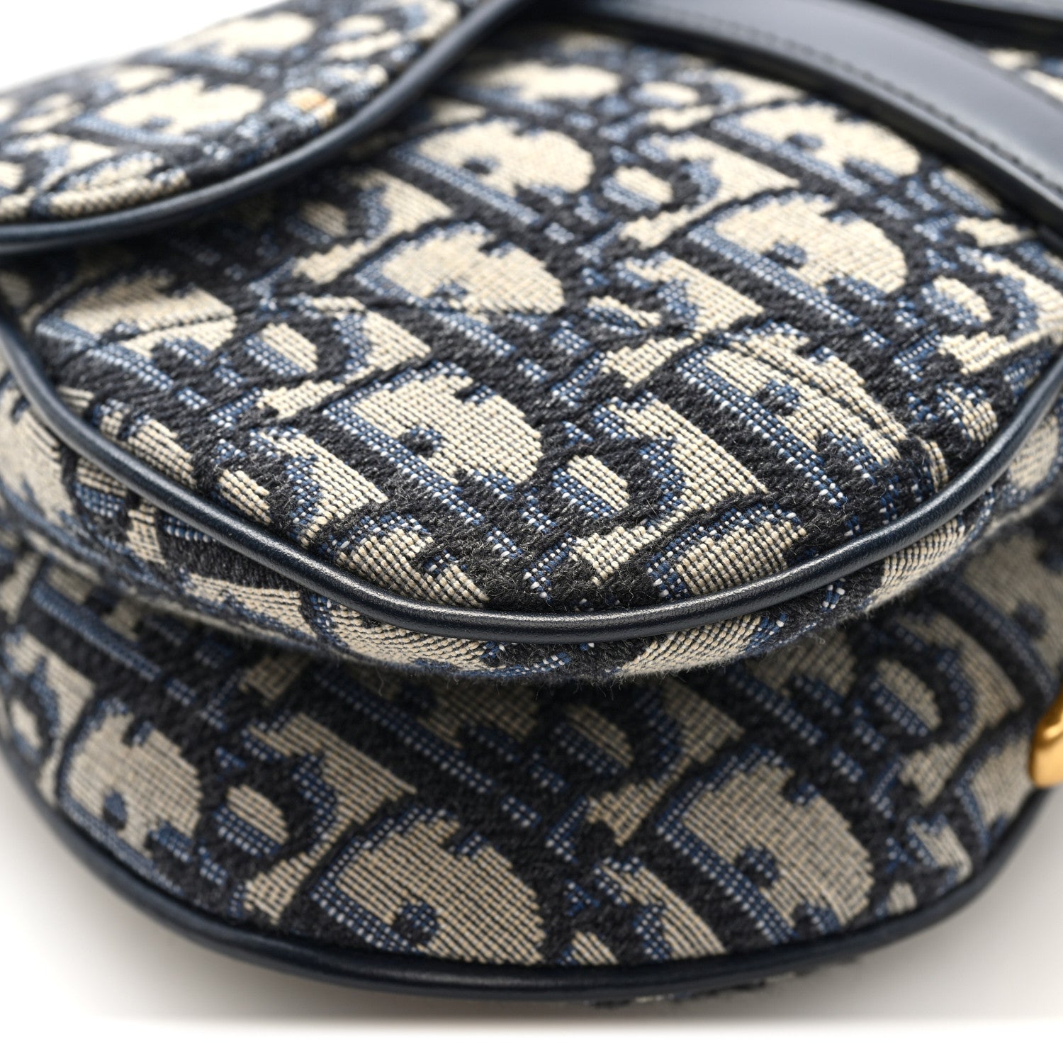 Christian Dior Oblique Mini Saddle Bag Blue 9 of 10