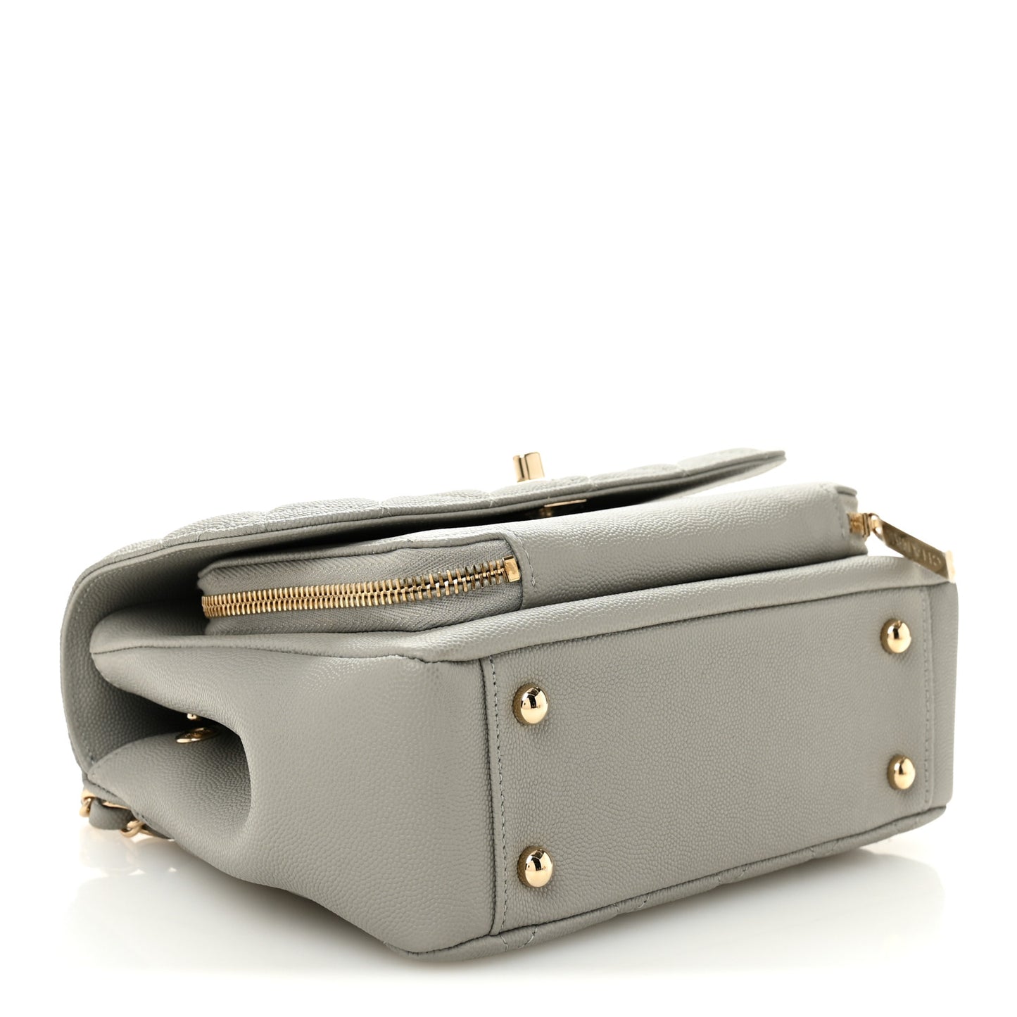 Caviar Quilted Medium Business Affinity Flap Grey