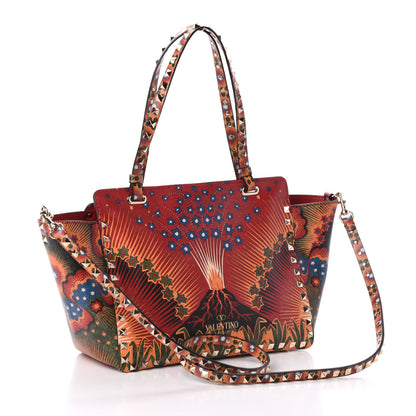Valentino Garavani Vitello Enchanted Wonderland Small Rockstud Tote Rosso 3 of 9