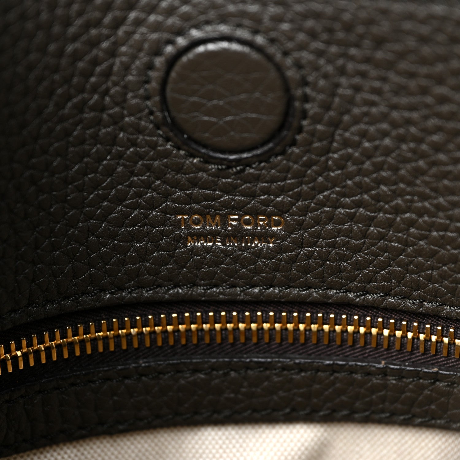 Tom Ford Pebbled Calfskin Alix Padlock Zip Hobo Bag Brown 7 of 10