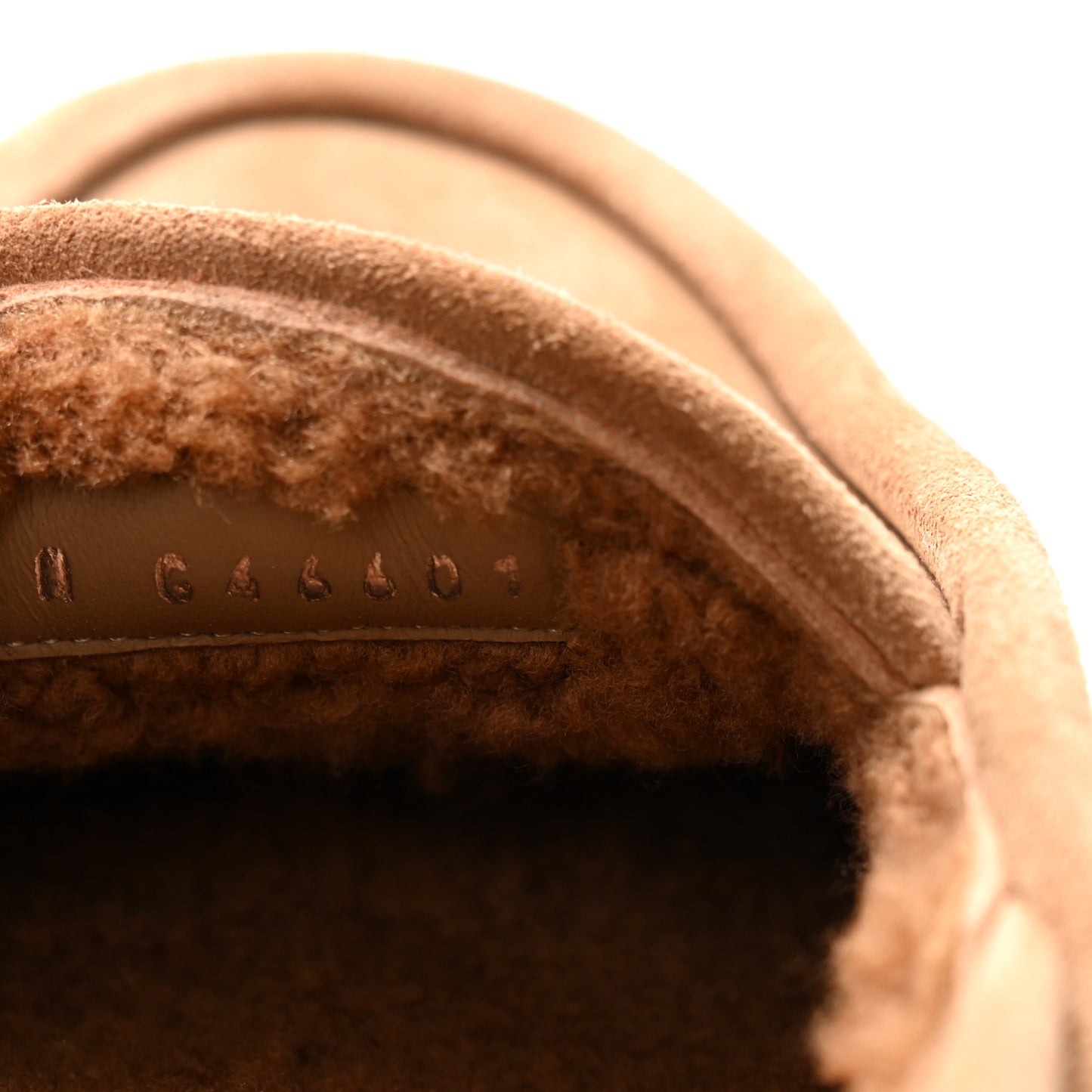 Suede Calfskin CC Slingback Loafers 36 Dark Beige