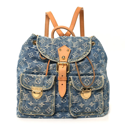Louis Vuitton Denim Sac a Dos Backpack GM Blue 1 of 11
