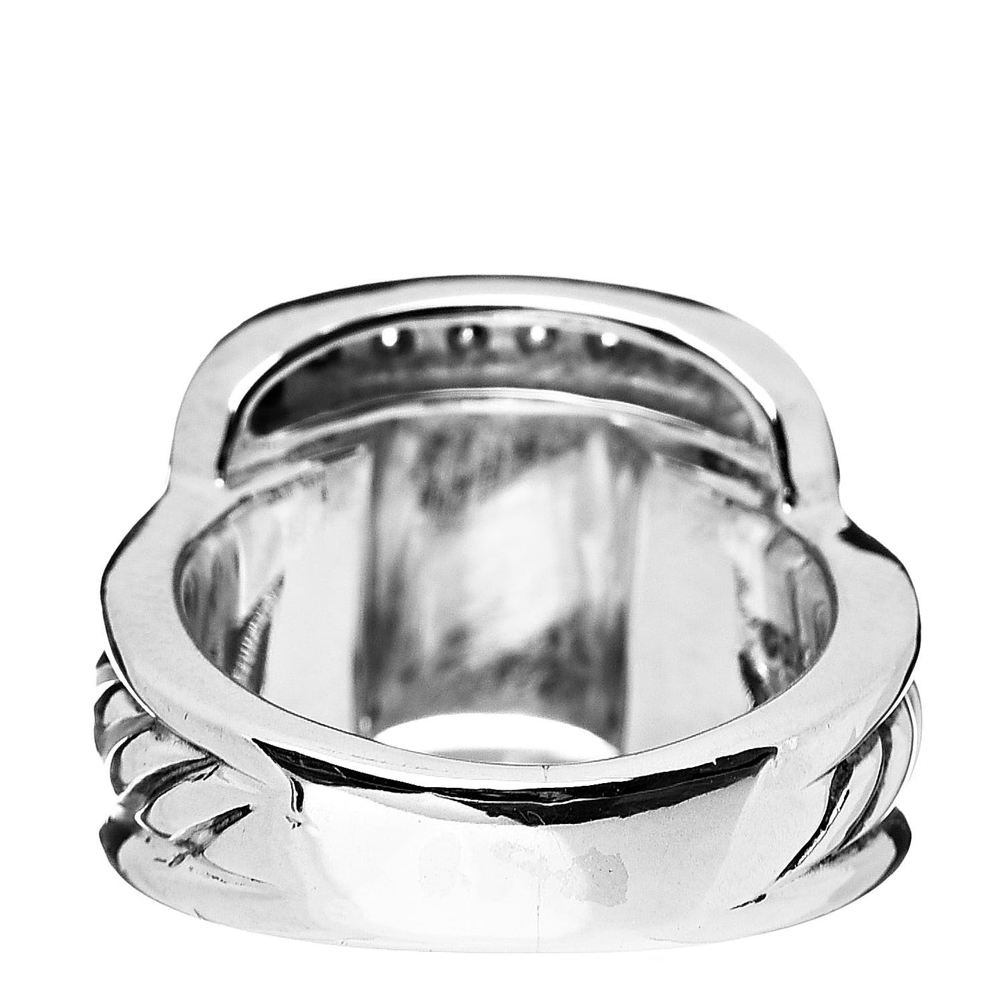 Sterling Silver Diamond Buckle Ring 51 5.75