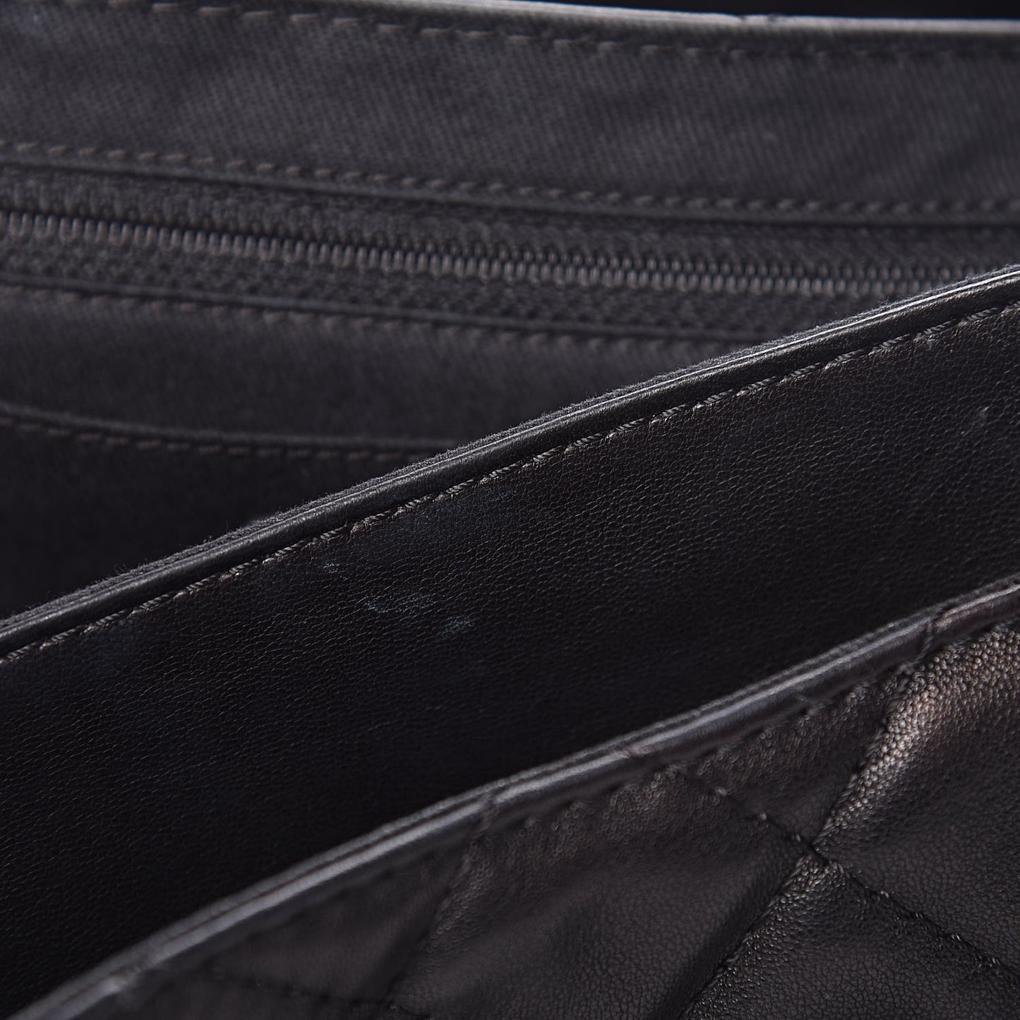 Lambskin Quilted Jumbo Icons Secret Label Flap Black