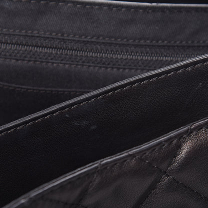 Chanel Lambskin Quilted Jumbo Icons Secret Label Flap Black 8 of 15