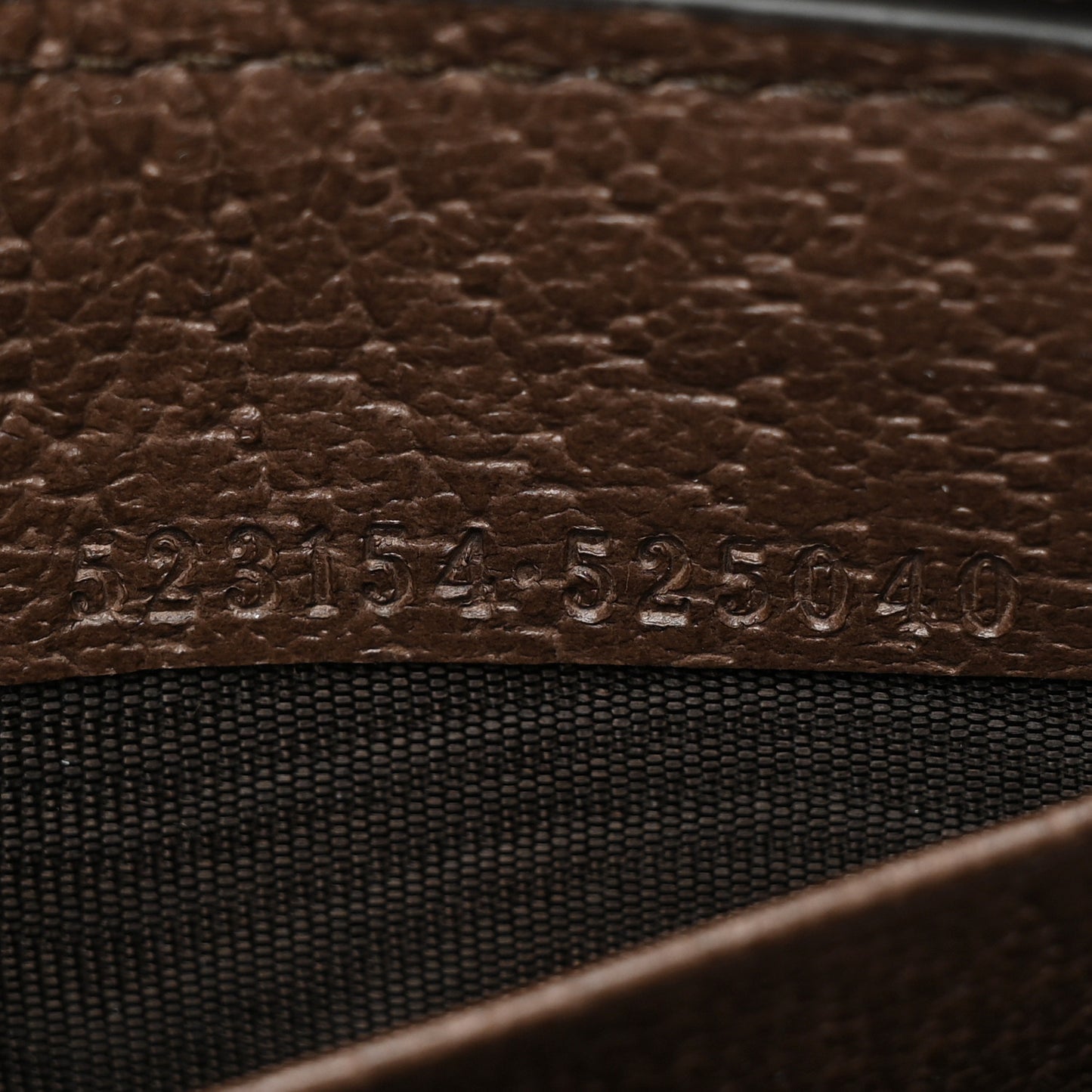 GG Supreme Monogram Web Ophidia Zip Around Wallet Brown