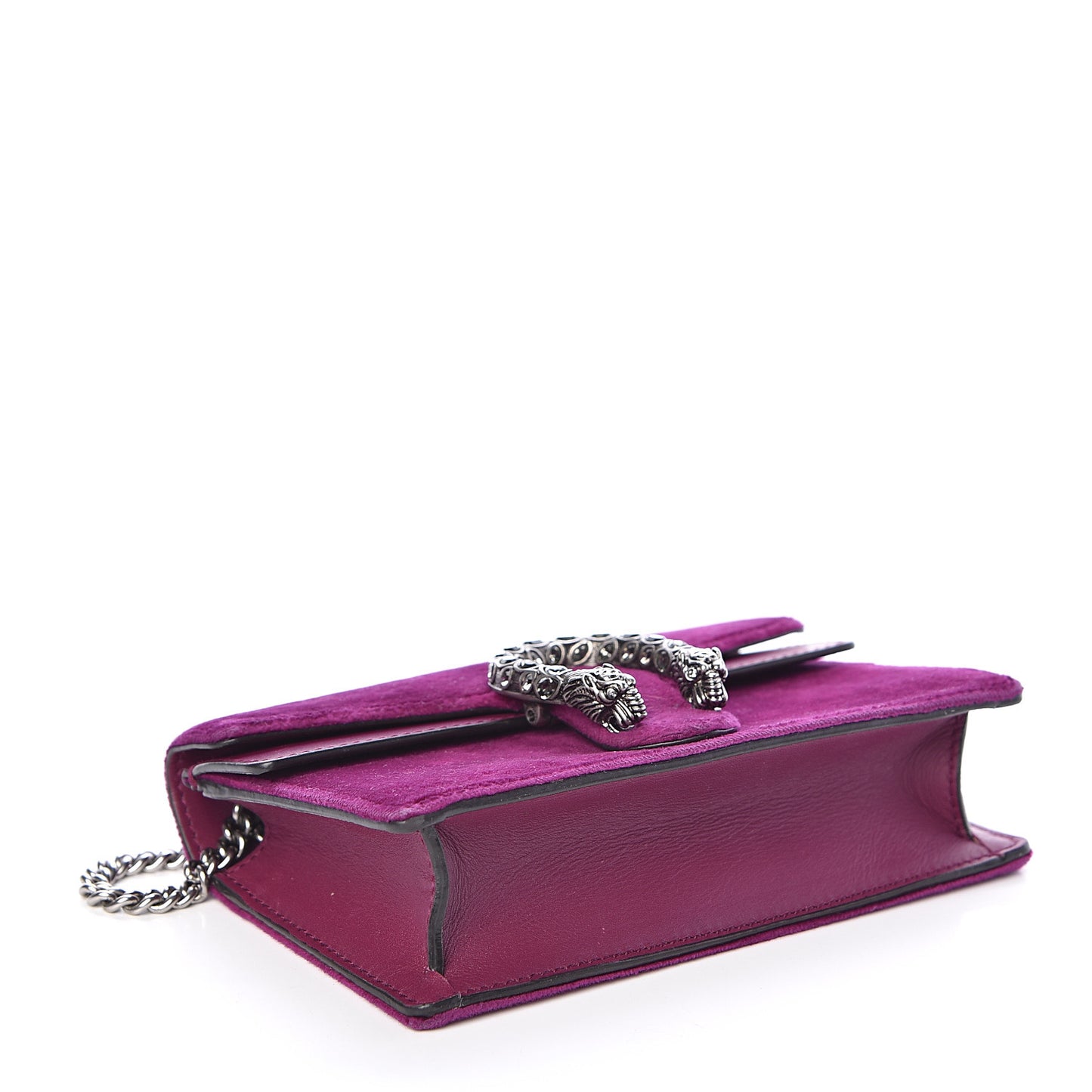 Velvet Super Mini Dionysus Shoulder Bag Fuchsia Violet Cyclamen