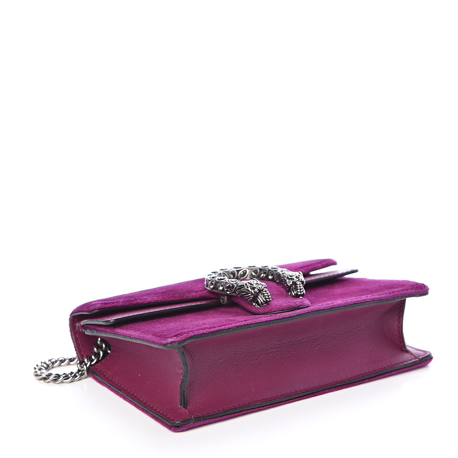 Gucci Velvet Super Mini Dionysus Shoulder Bag Fuchsia Violet Cyclamen 4 of 9