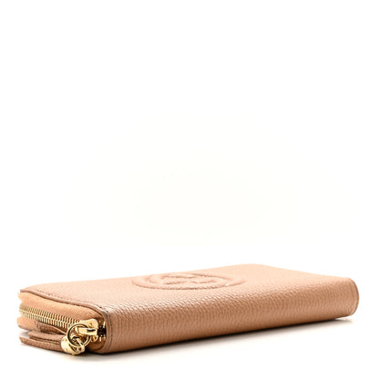 Gucci Pebbled Calfskin Soho Zip Around Wallet Camelia 4 of 11