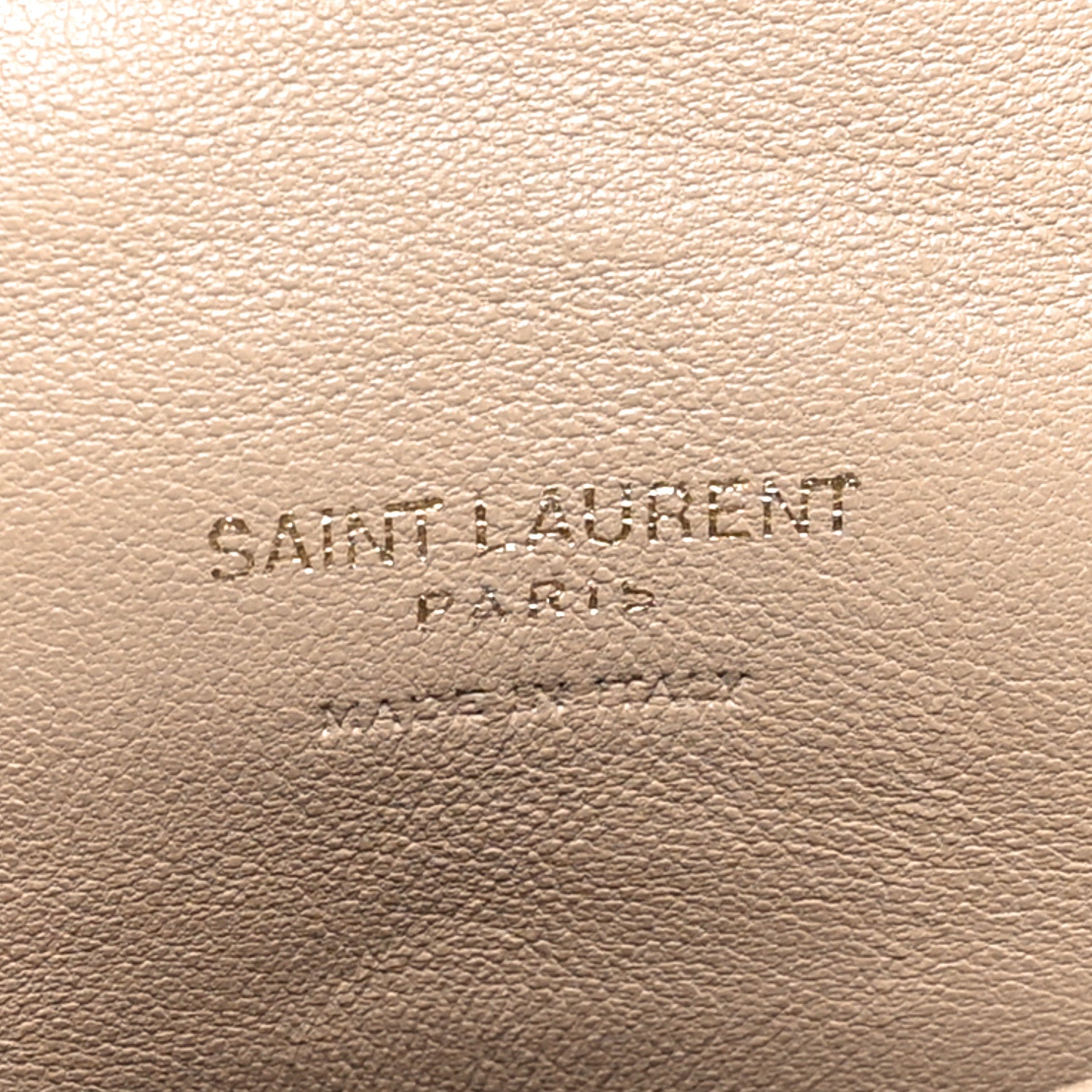 Saint Laurent Lambskin Monogram Loulou Puffer Pouch Clutch Dark Beige 6 of 10