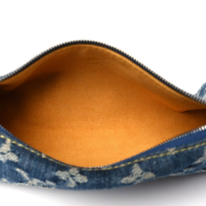 Louis Vuitton Monogram Denim Speedy GM Pochette Case 5 of 7
