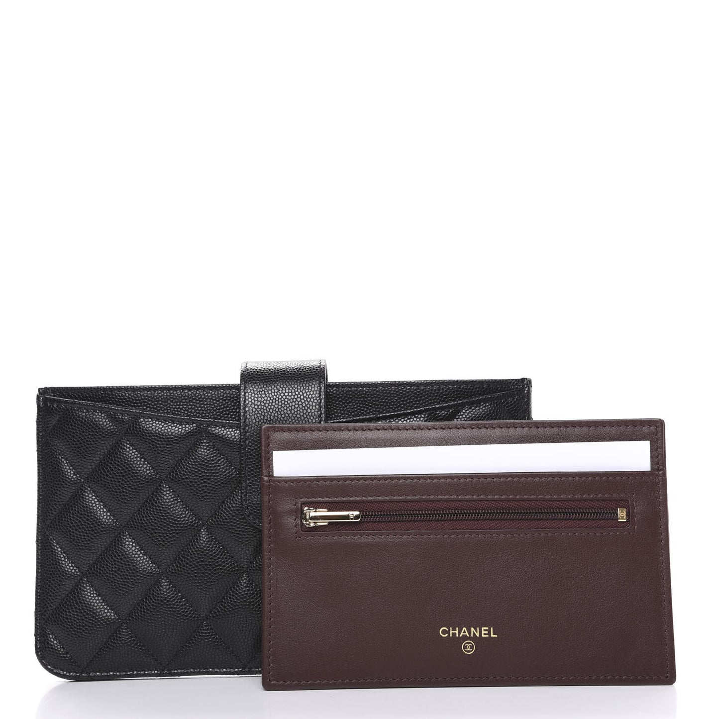 Caviar Quilted Classic Strap Pouch Black