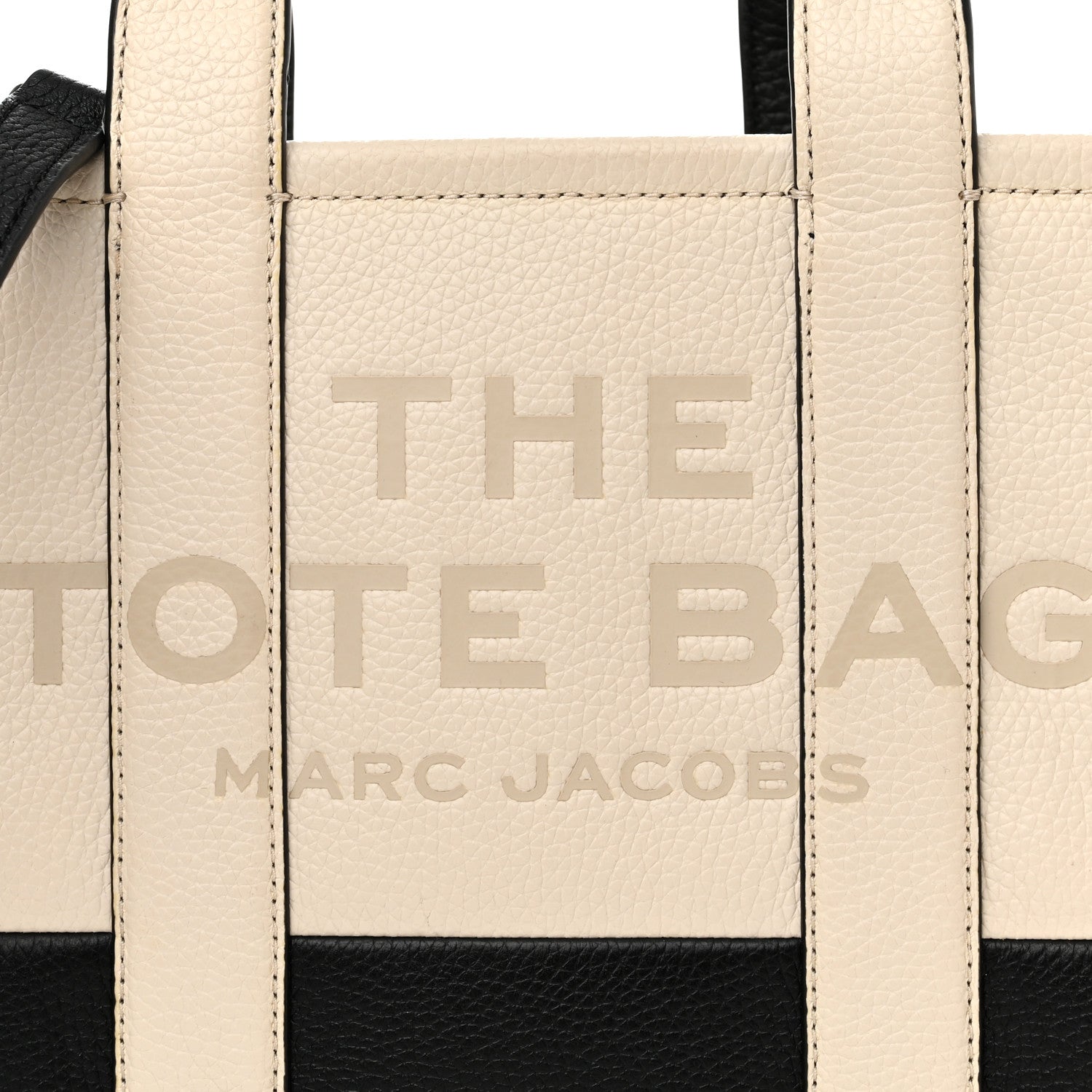 Marc Jacobs Grained Calfskin Colorblock Mini The Tote Bag Ivory Multi 8 of 13