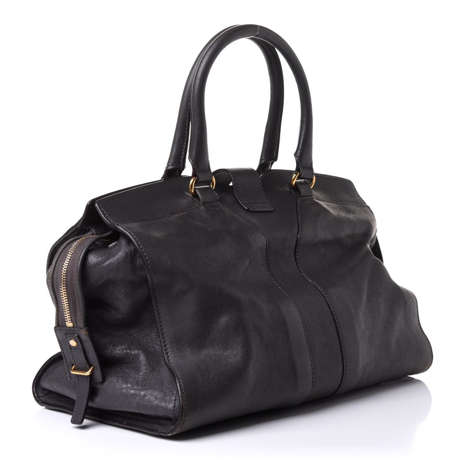Saint Laurent Sheepskin Medium Cabas ChYc Light Sepia 2 of 9