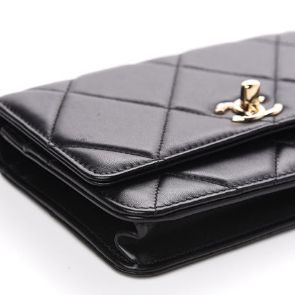 Chanel Lambskin Quilted Trendy CC Wallet On Chain WOC Black 9 of 12