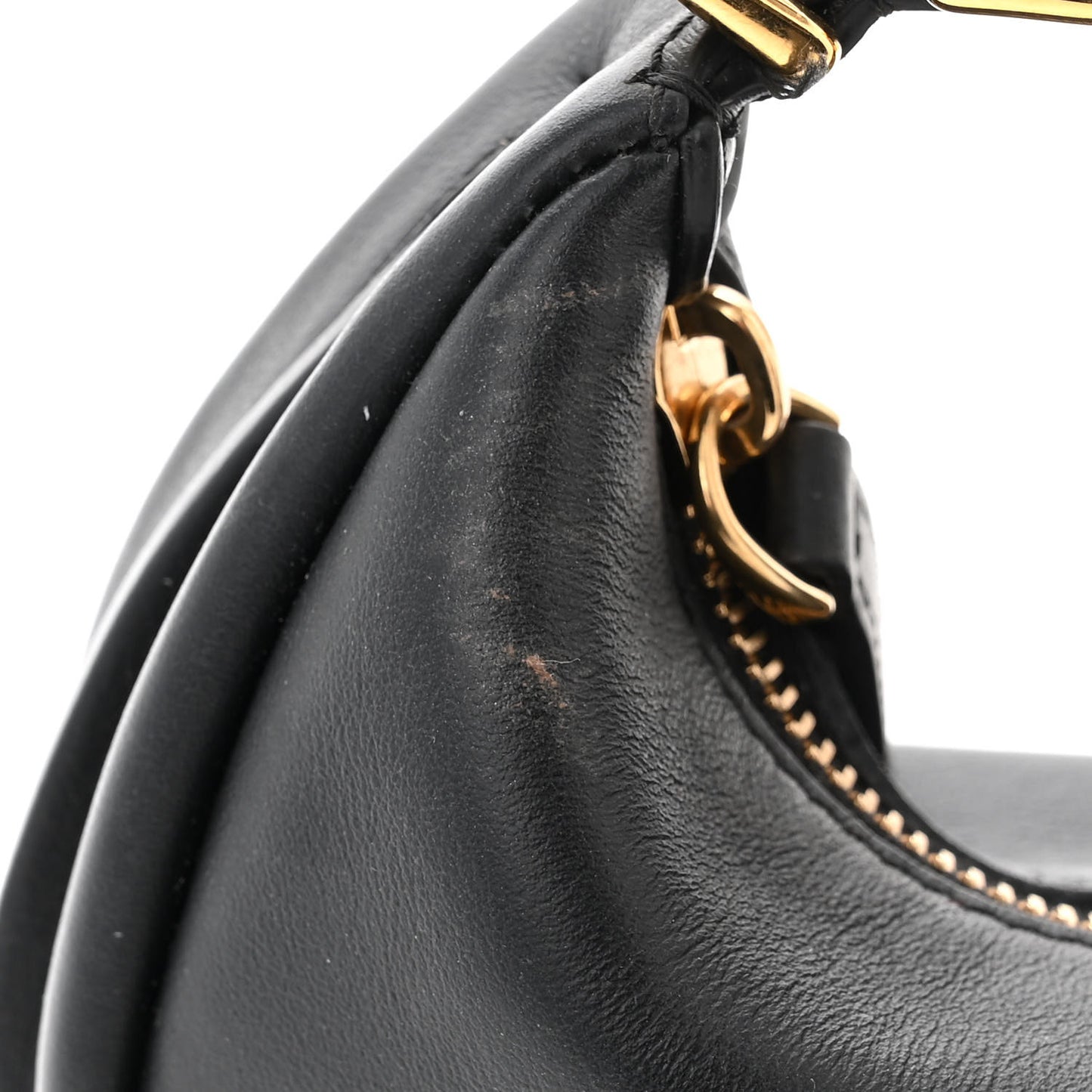 Vitello Grace Matte Nano Fendigraphy Hobo Charm Black