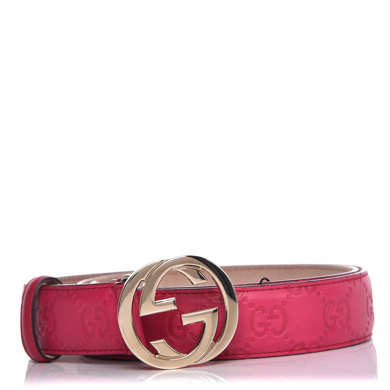 Gucci Guccissima Interlocking G Belt 85 34 Pink 1 of 7