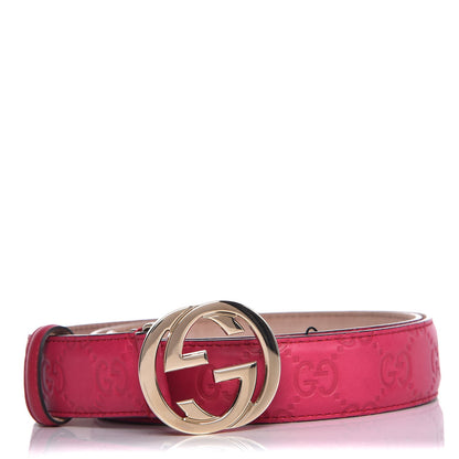 Gucci Guccissima Interlocking G Belt 85 34 Pink 1 of 7