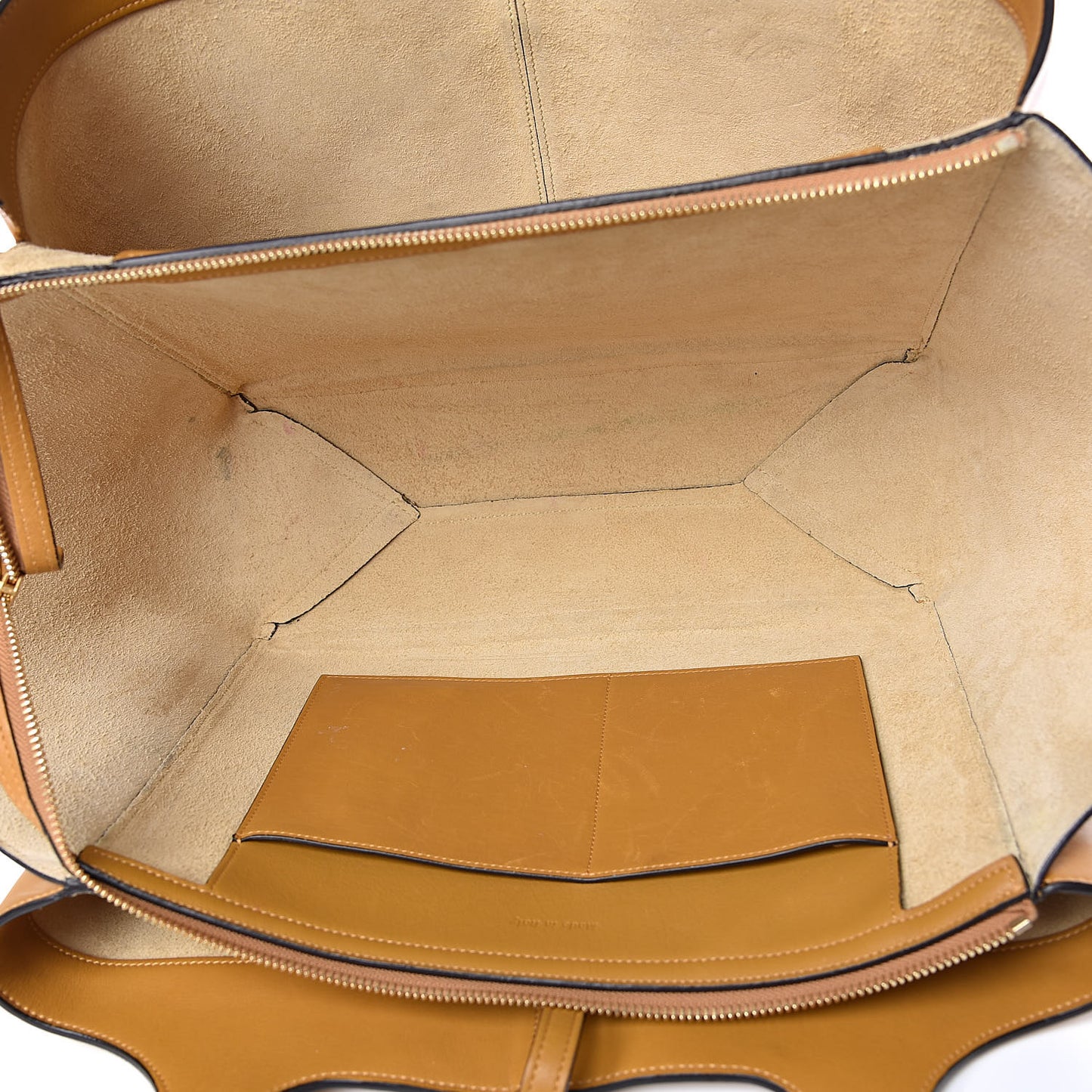 Supple Natural Calfskin Medium Tri-Fold Bag Blonde