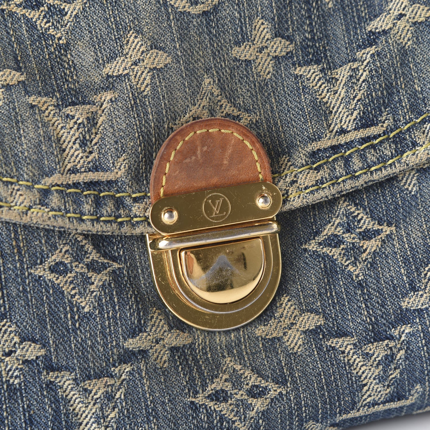 Louis Vuitton Monogram Denim Mini Pleaty Blue 8 of 9