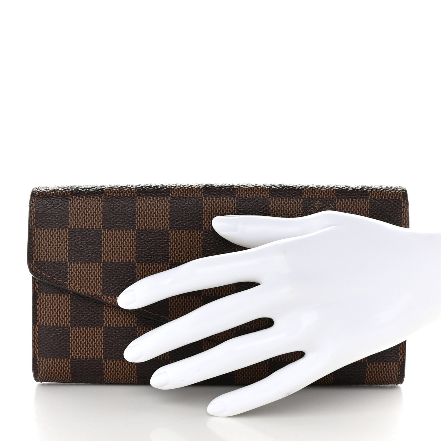 Louis Vuitton Damier Ebene Sarah Wallet NM 2 of 17