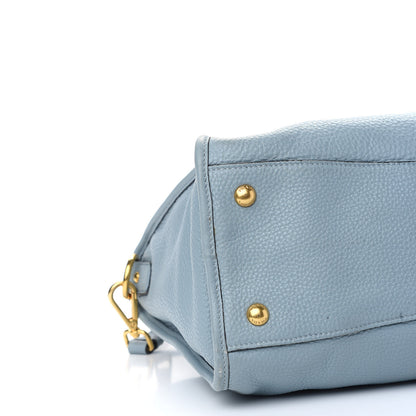 Prada Vitello Daino Top Handle Tote Lago 7 of 12